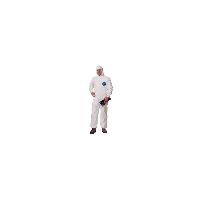 DuPont™ Tyvek® 400 Coverall, TY127S, Hood, Elastic Waist, Wrists & Ankles,  Serged Seams