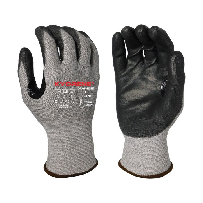 Armor Guys 00-420 Gray Kyorene A4 Cut Touchscreen Glove with PU Palm