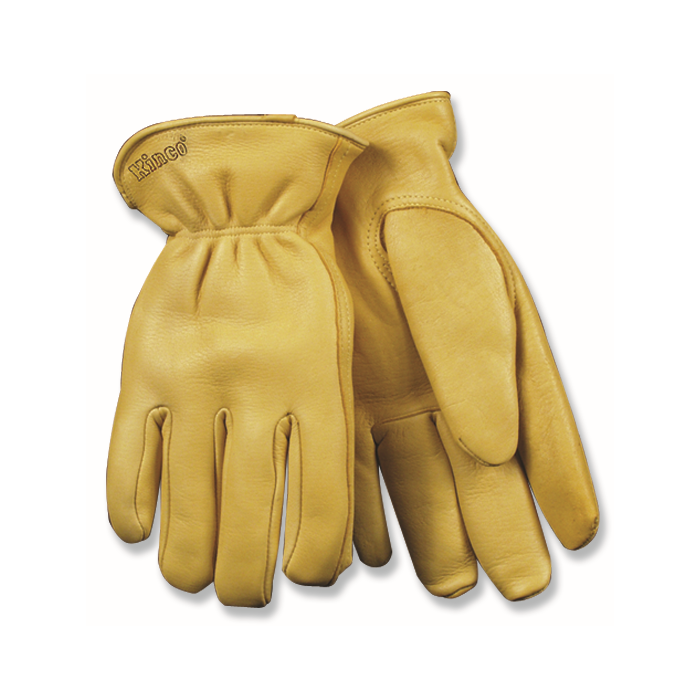 Kinco 102HK-XL Men's Lined Grain Goatskin Gloves X-Large Yellow/Black