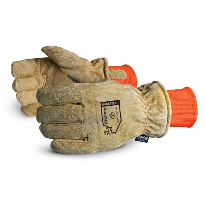 Superior 678AFTLK SnowForce Split Leather Thinsulate Lined Freezer Glove