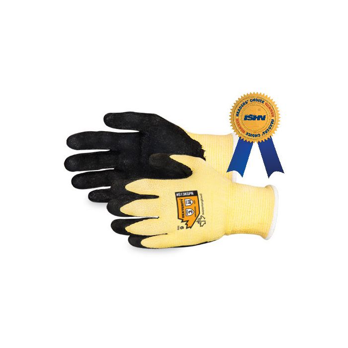 Pack of 1 Dozen Work Superior Glove Works Ltd S13FNT-10 Size 10 Superior S13FNT Dexterity NT Nylon String Knit Glove with Foam Nitrile Coated Palm 13 Gauge Thickness Gray 
