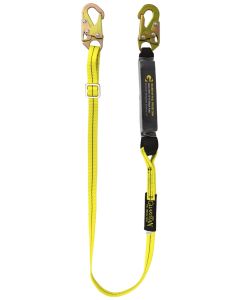 Guardian Fall Protection 01285 Shock Absorbing Adjustable Lanyard from 4 ft. to 6 ft. with HS snaphooks