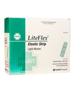 Hart Health 1016 LiteFlex Elastic Strip, HART, elastic cloth, 3/4" x 3", 100 per box