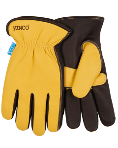 Kinco 1396HKP Hydroflector Lined Water-Resistant Premium Grain Sheepskin Driver with Palm Patch