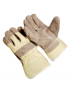 Seattle Glove 1440 Canvas back, 2.5” rubberized cuff, Kevlar sewn Side Split Leather Palm Gloves (Sold by the dozen)