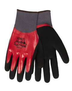 Kinco 1896P Hydroflector Waterproof Polyester Knit Shell & Double-Coated Nitrile Gloves