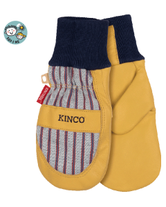 Kinco Kids' 1927kwt Lined Grain Leather Palm Mitt with Knit Wrist