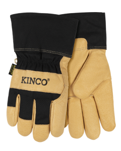 Kinco 1928 Lined Grain Pigskin Palm Gloves with Safety Cuff