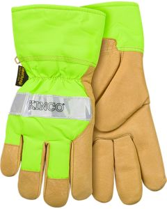 Kinco 1939 High-Visibility Green Nylon Fabric Back and Safety Cuff