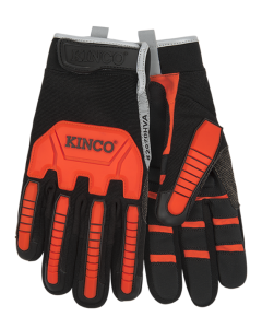 Kinco 2070HVA Kincopro Hi-Vis Synthetic Gloves with Impact Protection & Pull-Strap