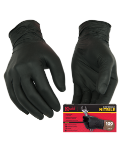 Kinco 2325 100-Glove Disposable Black Powder-Free Nitrile Gloves Multi-Pack