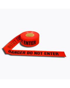Cordova T25212 Red 2.5 mil Barricade Tape, DANGER DO NOT ENTER