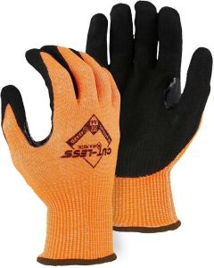Majestic 33-4476 Cut-Less Annihilator Cut Resistant Gloves with Sandy Nitrile Coating