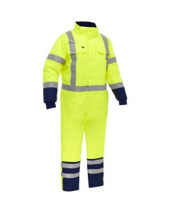 Bisley by PIP 344M6453X ANSI Type R Class 3 Extreme Cold Coverall with X-Back Yellow Front
