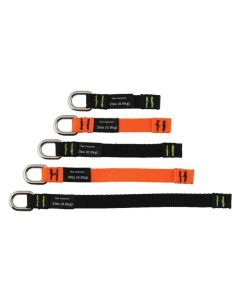 Ergodyne 19701 Squids 3700 Web Tool Tether Attachment - D-Ring Tool Tails - 2lbs Variety Pack Black/Orange (Pack of 6)