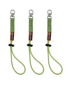Ergodyne 19765 Squids 3713 Elastic Tool Tether Attachment - Loop Tool Tails Swivel - 10lbs (Pack of 3)