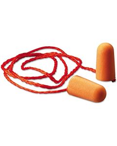 3M 1110 Orange Corded Foam Earplugs 100 Pair Box