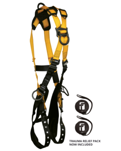 Falltech 7029B Journeyman Flex Aluminum 4D Cross-over Climbing Full Body Harness