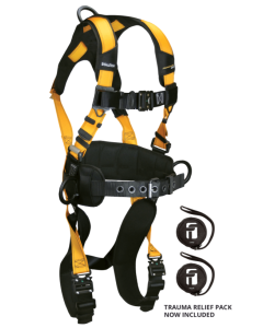 Falltech 7035BQC Journeyman Flex Aluminum 3D Construction Belted Full Body Harness