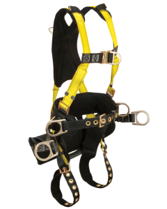 Falltech 7048 Journeyman 6D Tower Climber Full Body Harness, Removable Suspension and Positioning Seat
