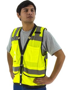 Majestic 75-3207 High Visibility Heavy Duty Mesh Vest, ANSI 2, R, Yellow