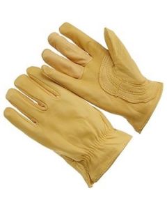 Seattle Glove 7950 Gold goatskin driver gloves, straight thumb, thumb strap (Sold by the dozen)