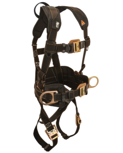 Falltech 8081 Arc Flash Construction Belted Looped Full Body Harness, Quick Connect Adjustments