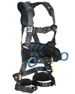 Falltech 8127B FT-One 3D Construction Belted Full Body Harness, Tongue Buckle Leg Adjustments