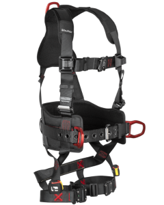 Falltech 8144QC FT-Iron 3D Construction Belted Full Body Harness, Quick Connect Buckle Leg Adjustment