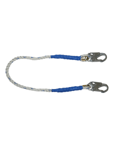 Falltech 8153 3' Rope Restraint Lanyard, Fixed-length with Steel Snap Hooks