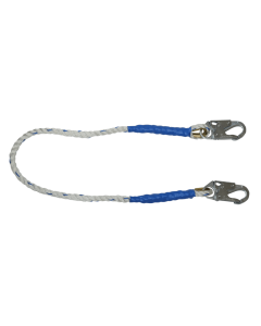 Falltech 8154 4' Rope Restraint Lanyard, Fixed-length with Steel Snap Hooks