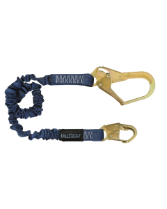 Falltech 82403 4½' to 6' ElasTech Energy Absorbing Lanyard, Single-leg with Steel Connectors