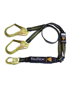 Falltech 8242Y3AF 6' Arc Flash Energy Absorbing Lanyard, Double-leg with Steel Connectors