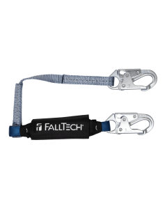 Falltech 8253 3' ViewPack Energy Absorbing Lanyard, Single-leg with Steel Snap Hooks