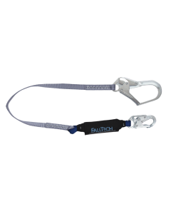 Falltech 82543 4' ViewPack Energy Absorbing Lanyard, Single-leg with Steel Connectors
