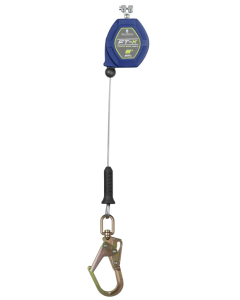 Falltech 82808RP0S 8' FT-X Cable Class 2 Leading Edge Personal SRL-P, Replacement-leg with Steel Swivel Mini Rebar Hook