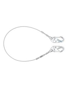 Falltech 8306 6' Cable Restraint Lanyard, Fixed-length with Steel Snap Hooks
