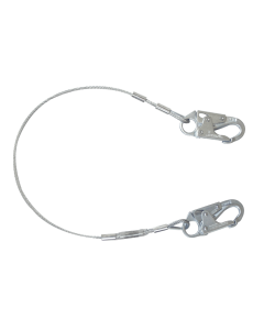 Falltech 830636 3' Cable Restraint Lanyard, Fixed-length with Steel Snap Hooks