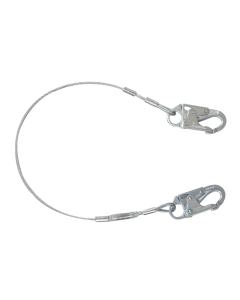 Falltech 83064 4' Cable Restraint Lanyard, Fixed-length with Steel Snap Hooks