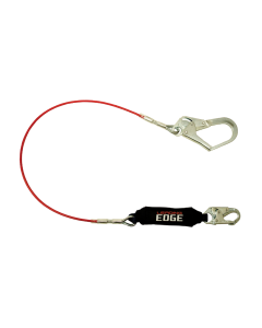 Falltech 8354LE3 6' Leading Edge Cable Energy Absorbing Lanyard, Single-leg with Steel Connectors