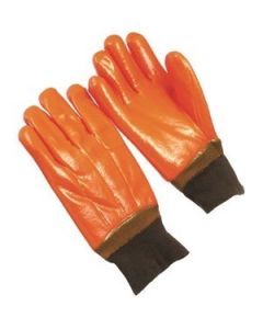 Seattle Glove 8940 Orange fluorescent coating Foam/Jersey Lined, knit wrist (sold by the dozen)