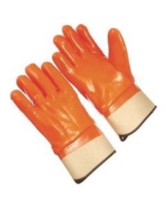 Seattle Glove 8940BT Orange fluorescent coating Foam/Jersey Lined, Band Top (sold by the dozen)