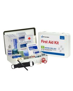 First Aid Only 91347 50 Person ANSI 2021 Class B Metal First Aid Kit