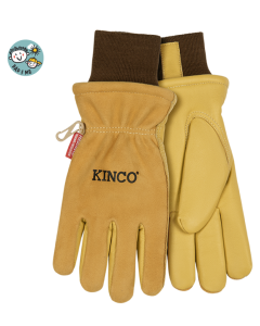 Kinco 94HK Kids' Lined Grain & Suede Leather Driver With Omni-Cuff