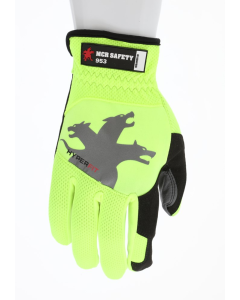 MCR Safety 953 HyperFit Hi-Vis Lime Mechanics Work Gloves