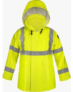 Lakeland AJPU10LY Arc X FR/Arc Rated PU Rain Jacket with Oversized Hood