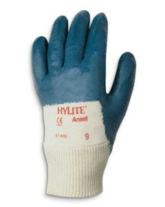 Ansell Hylite Nitrile 3/4 Dipped Glove w/ Smooth Finish 47-400