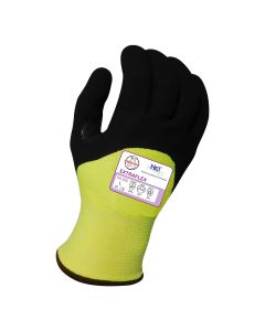 Armor Guys 04-322 Extraflex A4 Acrylic Fleece Lined Hivis Yellow Glove 3/4 Dip Latex Foam