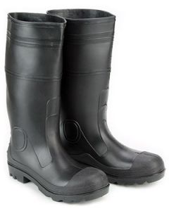 Seattle Glove B16ST 16″ Black PVC, Unlined, Insole, Steel Toe Boots (Case of 6 of the same size)
