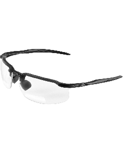 Bullhead Safety BH1061 Bifocal Reader Style Lens, Matte Black Frame Safety Glasses